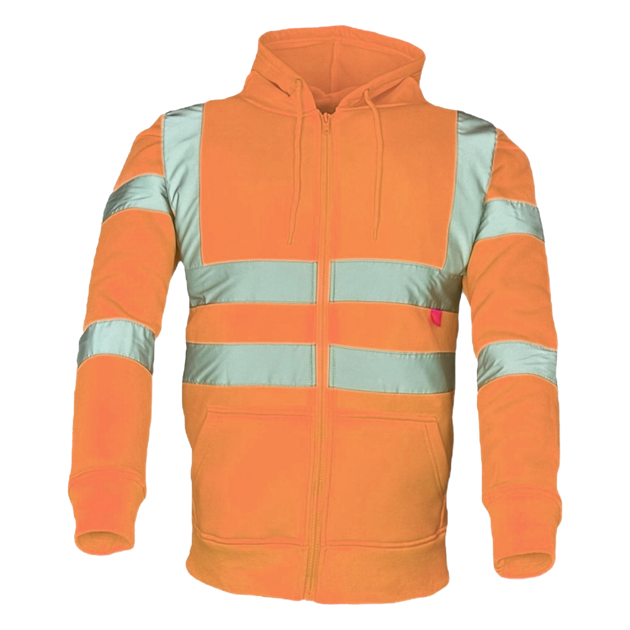 Orange Hi Vis Zip Hoodie - EN20471 & RIS-3279-TOM